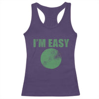Funny I'm Easy Snowboard Ski Racerback Tank Top Green Circle Retro Mountain Sign - Wonder Print Shop