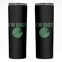 Funny I'm Easy Snowboard Ski Skinny Tumbler Green Circle Retro Mountain Sign - Wonder Print Shop