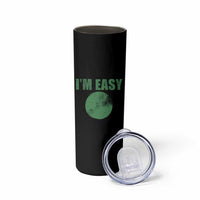 Funny I'm Easy Snowboard Ski Skinny Tumbler Green Circle Retro Mountain Sign - Wonder Print Shop