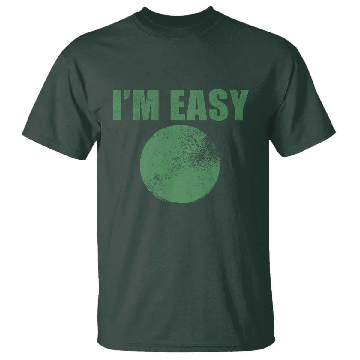 Funny I'm Easy Snowboard Ski T Shirt Green Circle Retro Mountain Sign - Wonder Print Shop