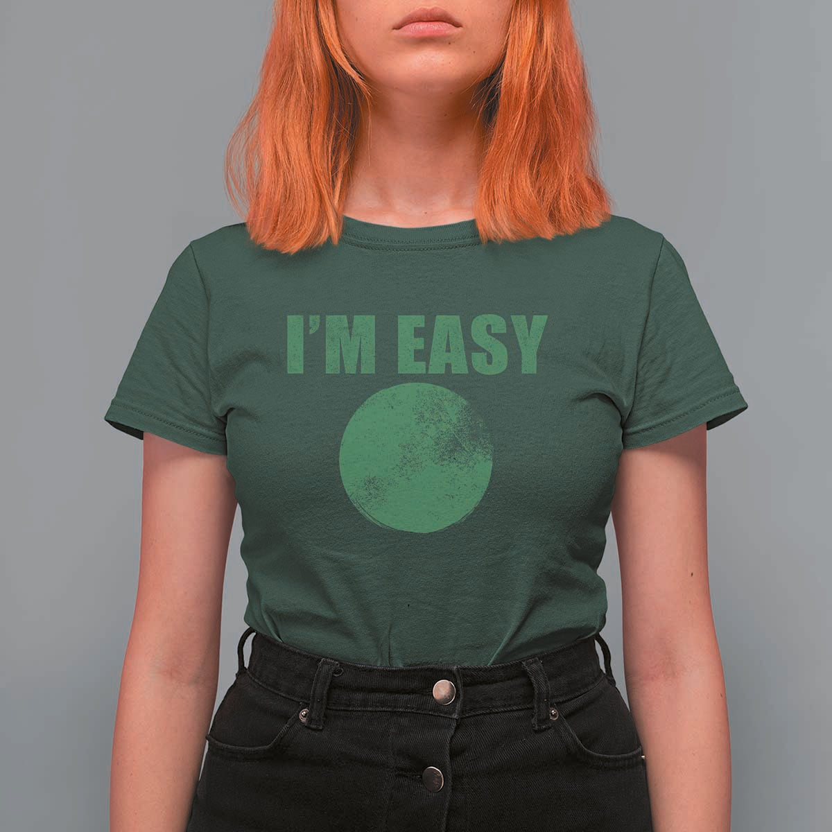 Funny I'm Easy Snowboard Ski T Shirt For Women Green Circle Retro Mountain Sign - Wonder Print Shop