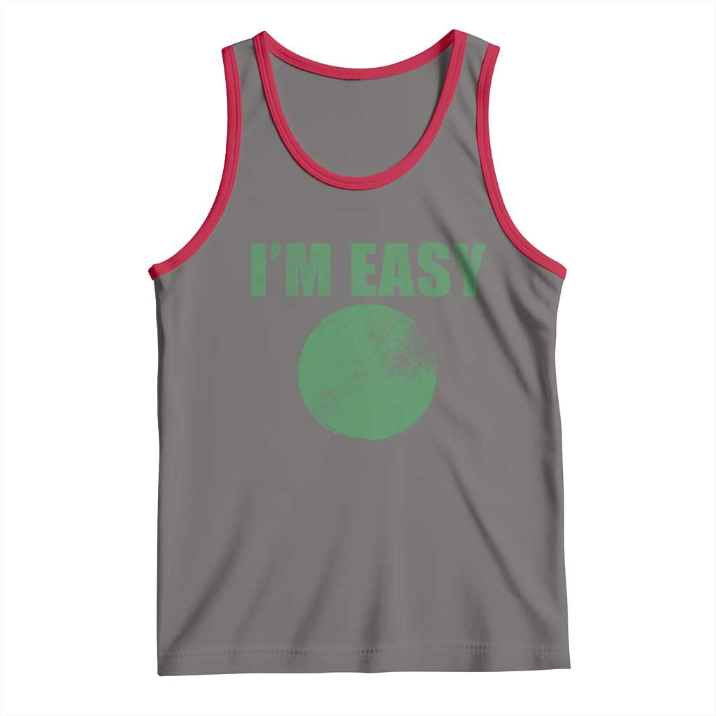 Funny I'm Easy Snowboard Ski Tank Top Green Circle Retro Mountain Sign - Wonder Print Shop