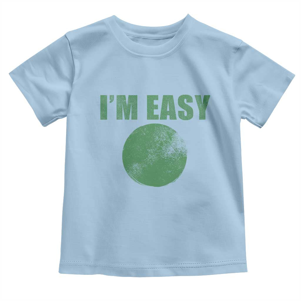 Funny I'm Easy Snowboard Ski Toddler T Shirt Green Circle Retro Mountain Sign - Wonder Print Shop