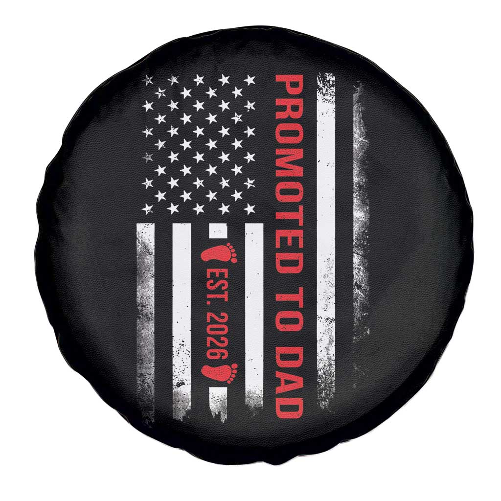 Promoted To Dad Est 2026 Spare Tire Cover New Dad 2026 Baby Announcement - Wonder Print Shop