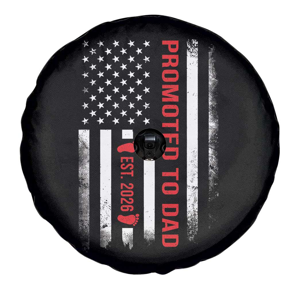 Promoted To Dad Est 2026 Spare Tire Cover New Dad 2026 Baby Announcement - Wonder Print Shop