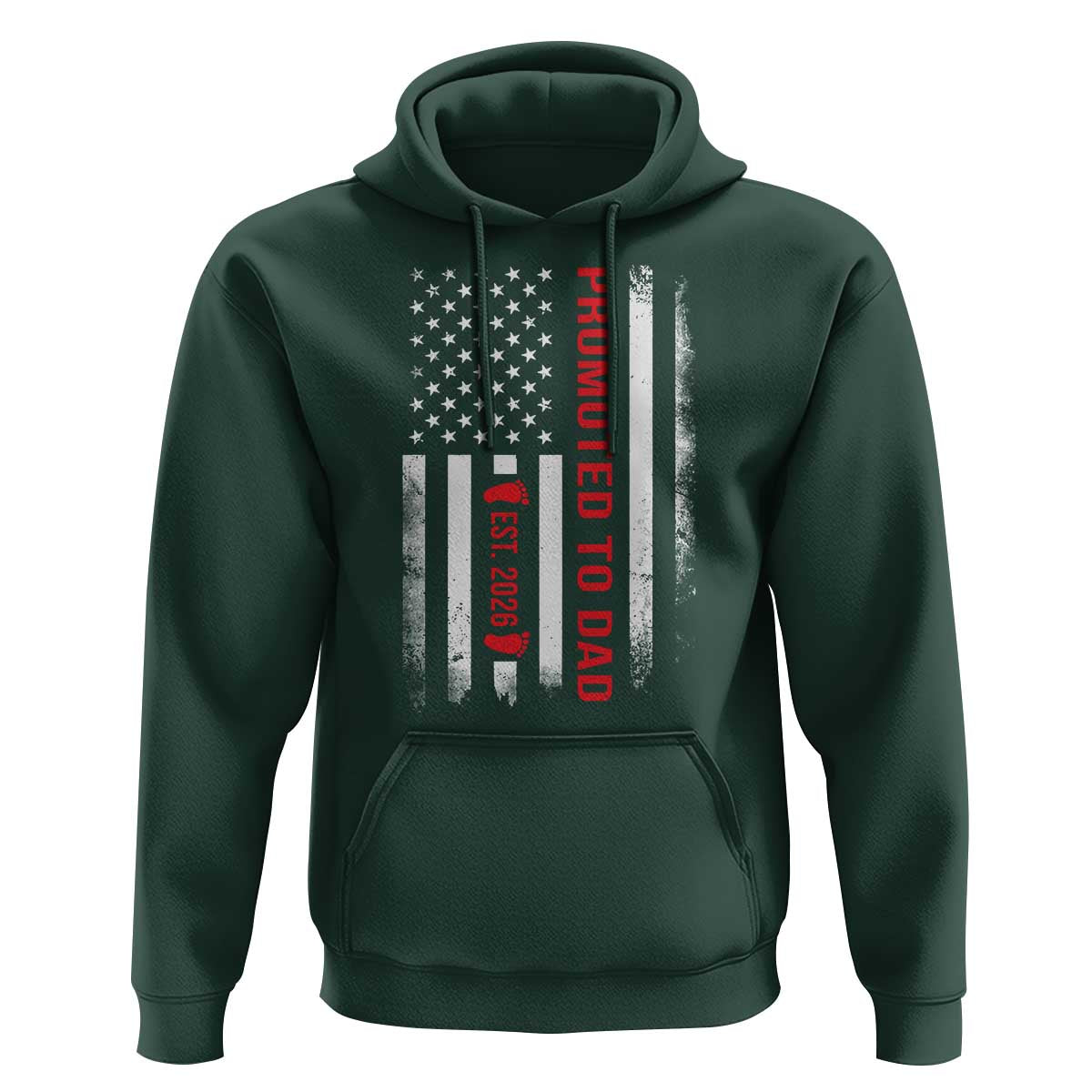 Promoted To Dad Est 2026 Hoodie New Dad 2026 Baby Announcement - Wonder Print Shop