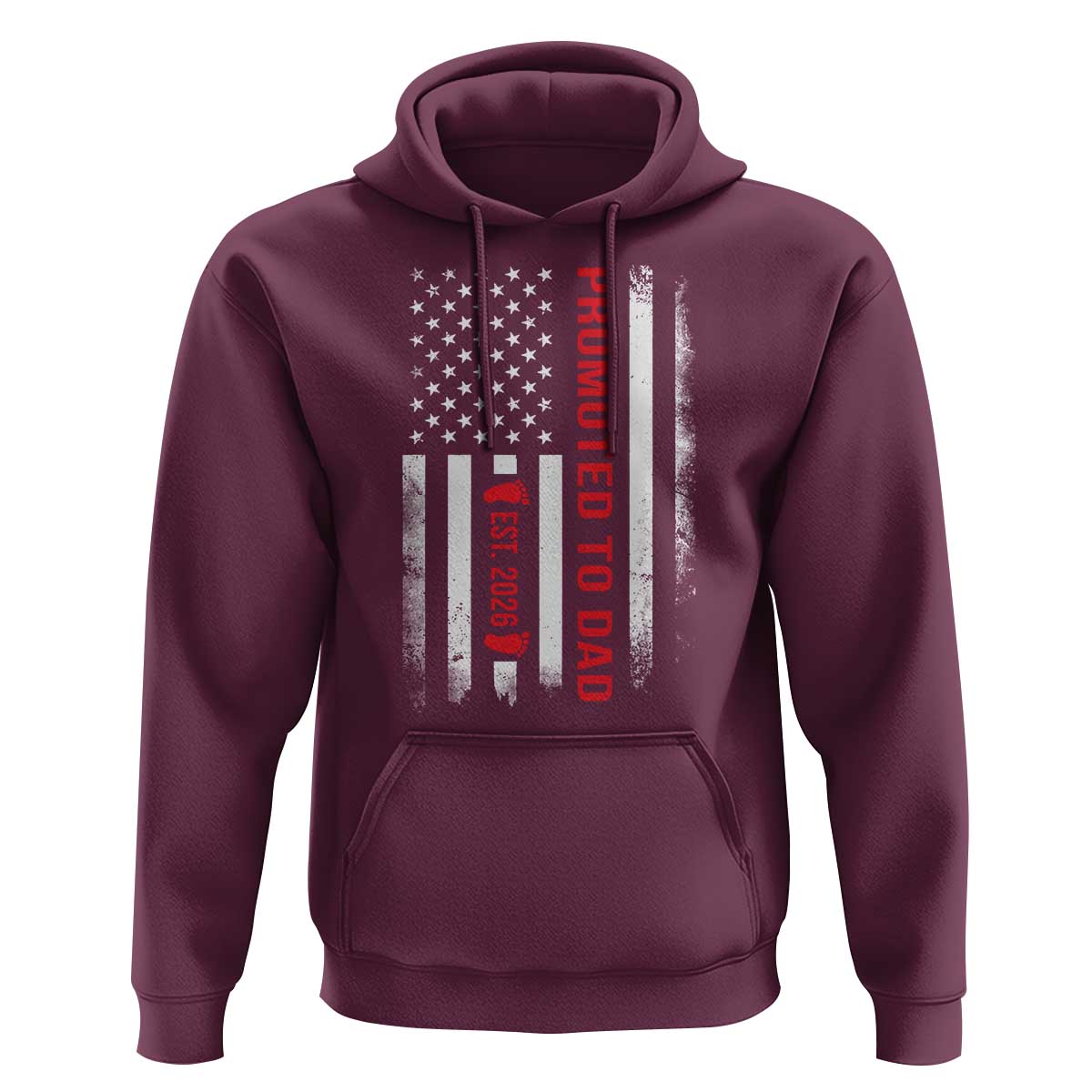 Promoted To Dad Est 2026 Hoodie New Dad 2026 Baby Announcement - Wonder Print Shop