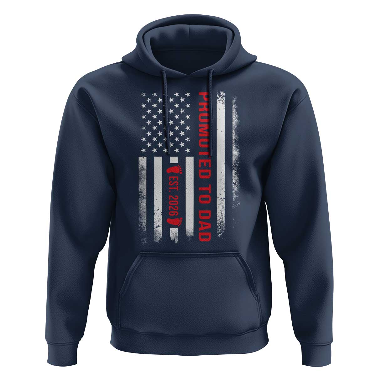 Promoted To Dad Est 2026 Hoodie New Dad 2026 Baby Announcement - Wonder Print Shop