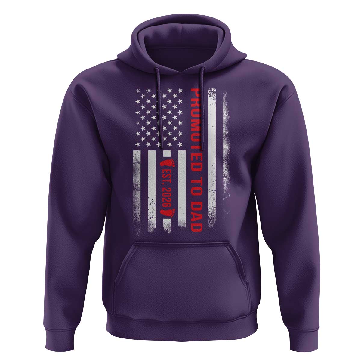 Promoted To Dad Est 2026 Hoodie New Dad 2026 Baby Announcement - Wonder Print Shop