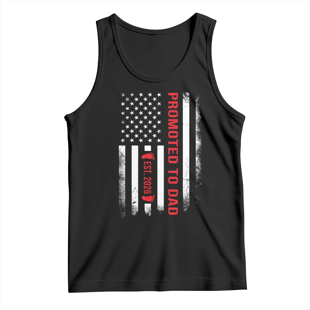 Promoted To Dad Est 2026 Tank Top New Dad 2026 Baby Announcement - Wonder Print Shop