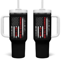 Promoted To Dad Est 2026 Tumbler With Handle New Dad 2026 Baby Announcement - Wonder Print Shop