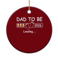 Funny Dad To Be 2026 Loading Ceramic Ornament New Dad Beer Lover - Wonder Print Shop