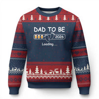 Funny Dad To Be 2026 Loading Ugly Christmas Sweater New Dad Beer Lover - Wonder Print Shop