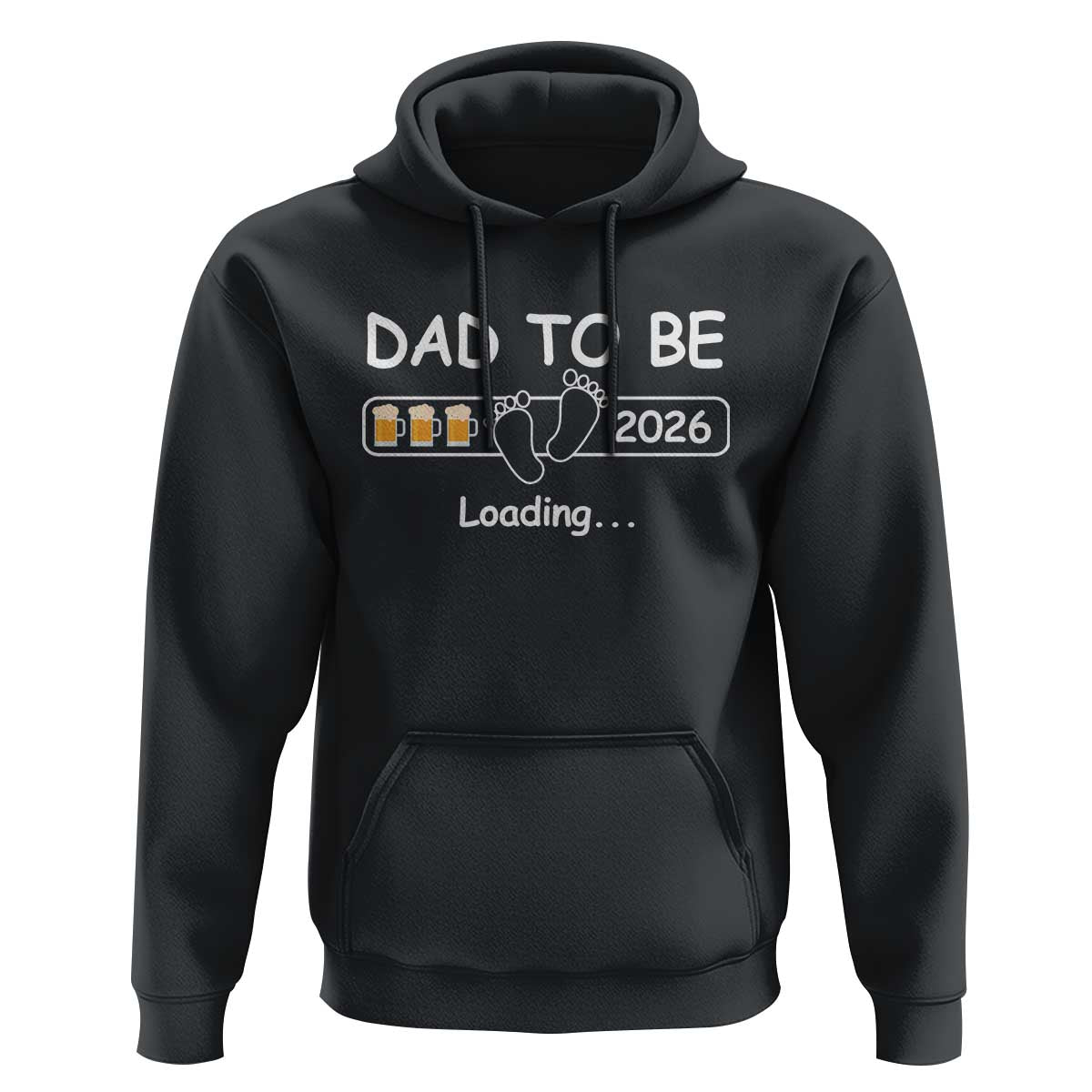 Funny Dad To Be 2026 Loading Hoodie New Dad Beer Lover - Wonder Print Shop