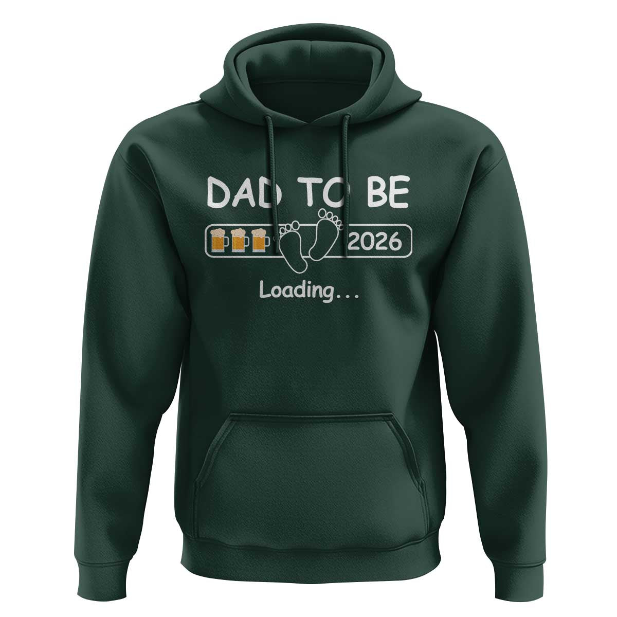 Funny Dad To Be 2026 Loading Hoodie New Dad Beer Lover - Wonder Print Shop