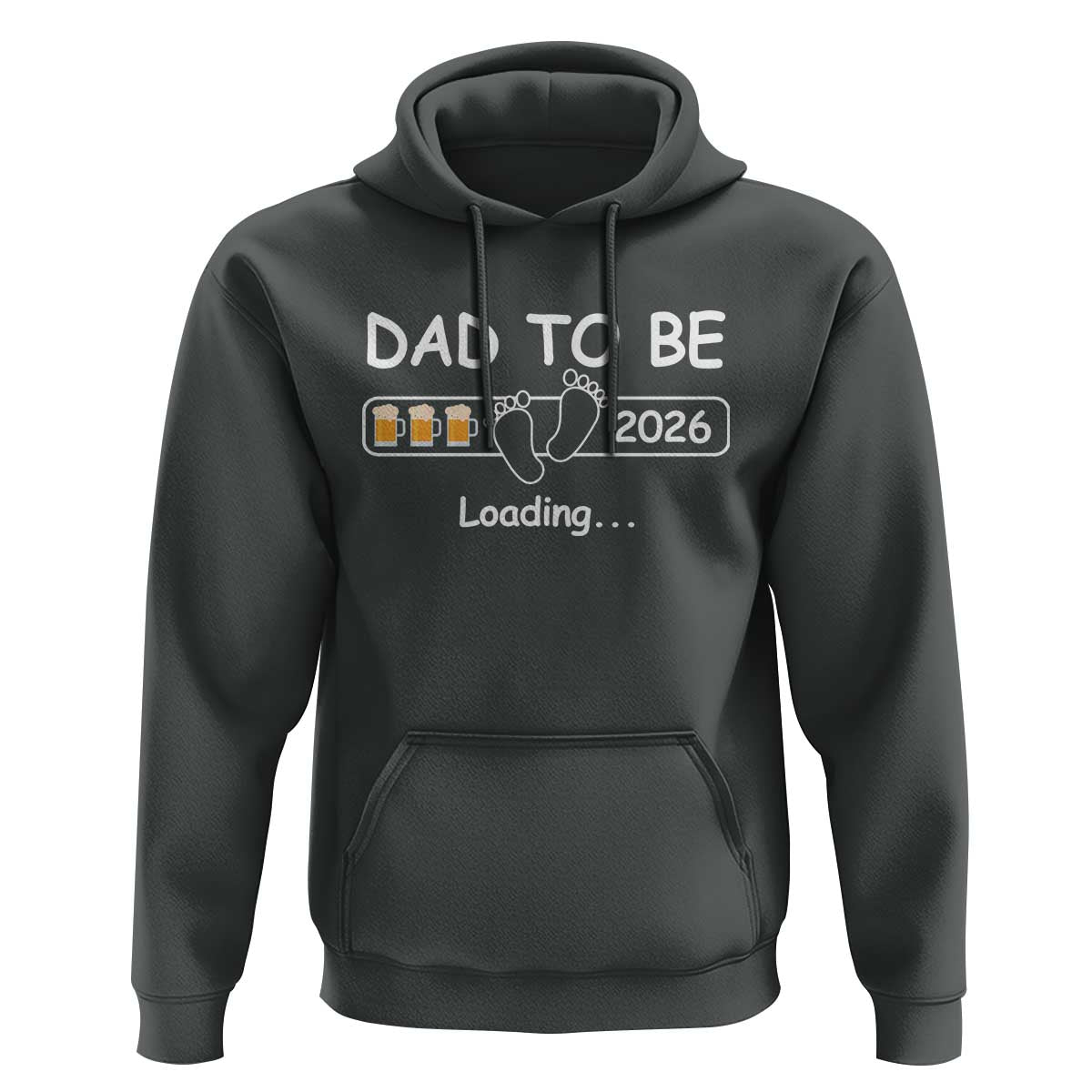 Funny Dad To Be 2026 Loading Hoodie New Dad Beer Lover - Wonder Print Shop