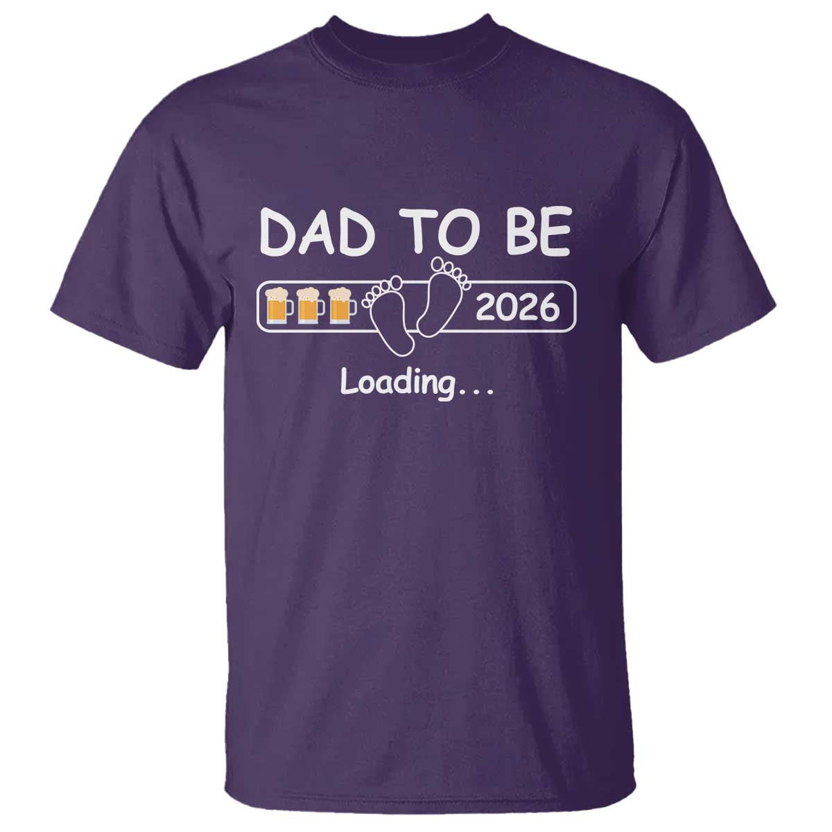 Funny Dad To Be 2026 Loading T Shirt New Dad Beer Lover - Wonder Print Shop