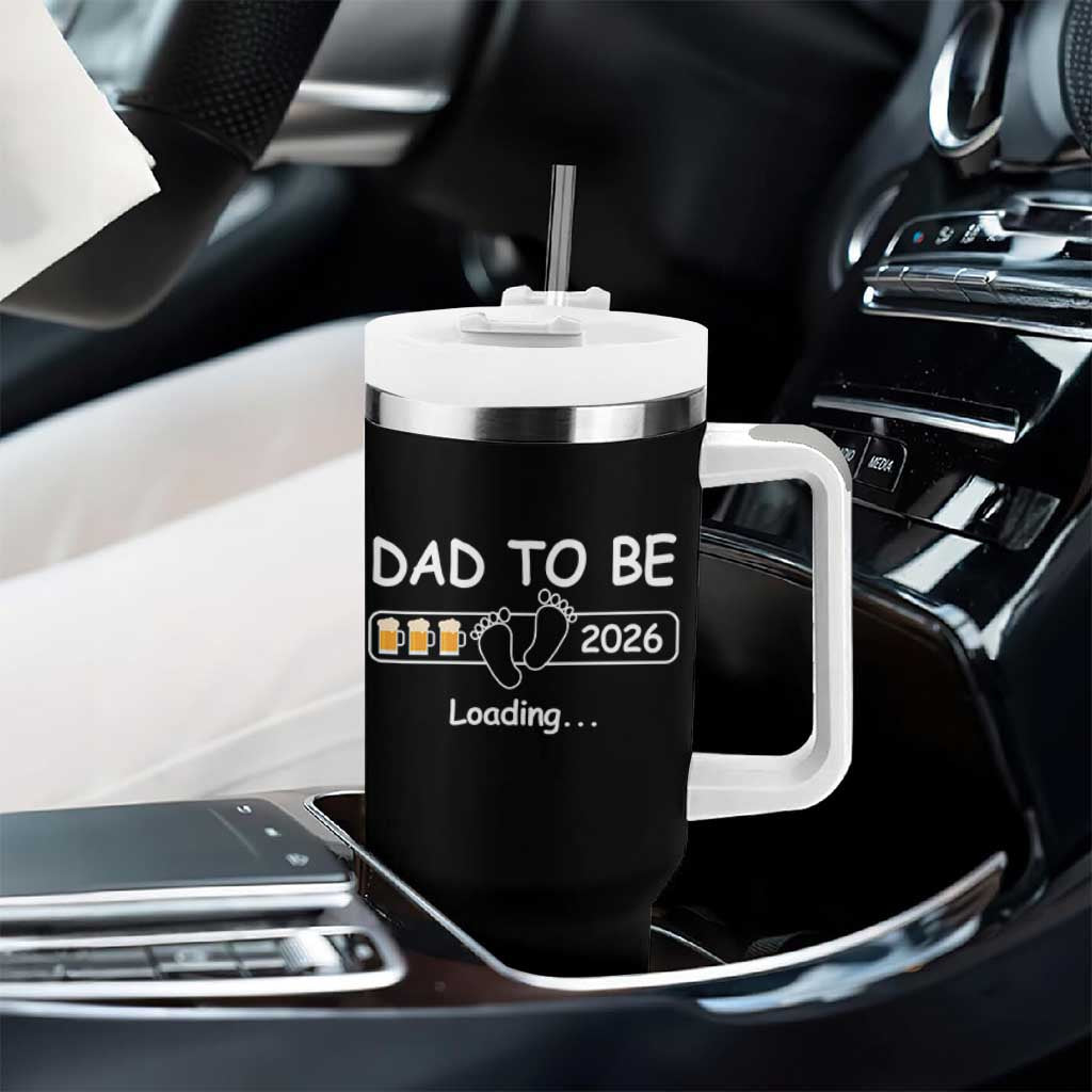 Funny Dad To Be 2026 Loading Tumbler With Handle New Dad Beer Lover - Wonder Print Shop