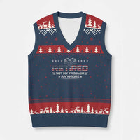 Retired Not My Problem Anymore V-Neck Knit Sweater Vest Funny Retirement Gift - Wonder Print Shop