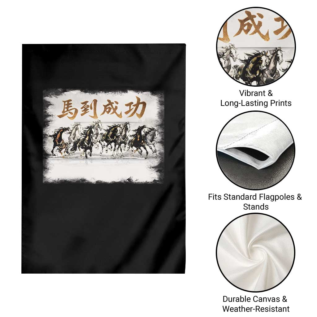 Year of The Horse 2026 Garden Flag Gallop Of The 8 Horses Lunar New Year