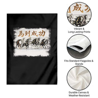 Year of The Horse 2026 Garden Flag Gallop Of The 8 Horses Lunar New Year