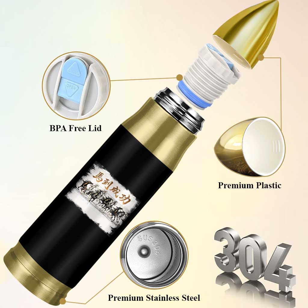 Year of The Horse 2026 Bullet Tumbler Gallop Of The 8 Horses Lunar New Year