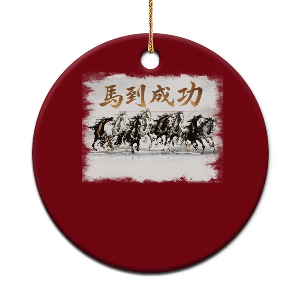 Year of The Horse 2026 Ceramic Ornament Gallop Of The 8 Horses Lunar New Year