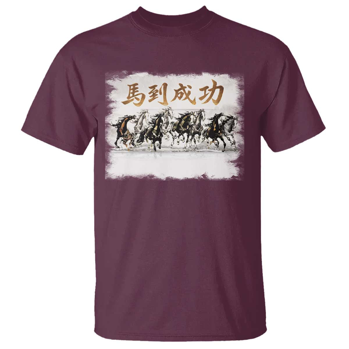 Year of The Horse 2026 T Shirt Gallop Of The 8 Horses Lunar New Year