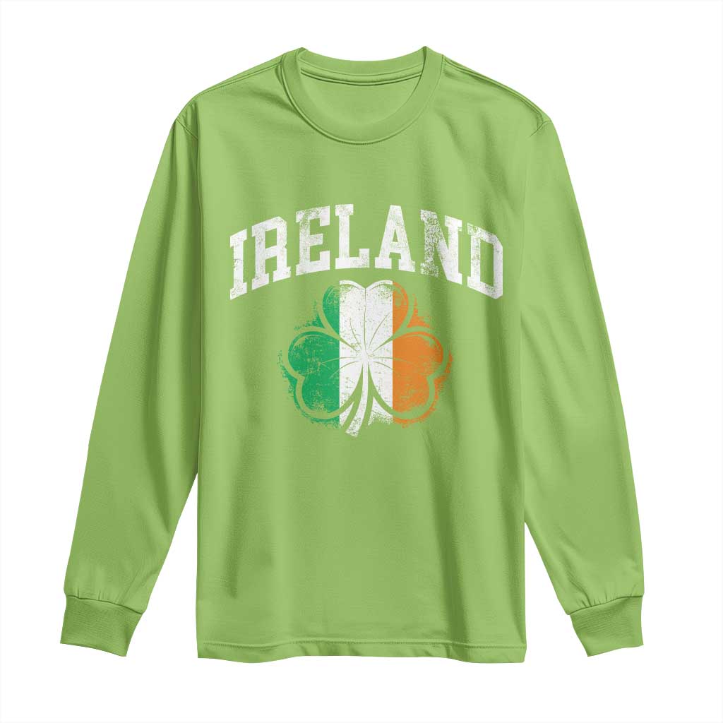 Irish Pride Long Sleeve Shirt Ireland Shamrock Flag St Patricks Day