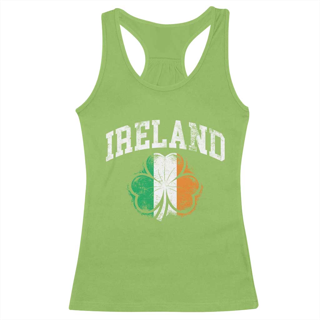 Irish Pride Racerback Tank Top Ireland Shamrock Flag St Patricks Day