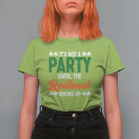 It Is Not A Party Until The Redhead Shows Up T Shirt For Women Funny Irish St Patricks Day Shamrock