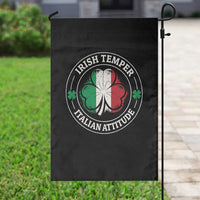 Funny Irish Temper Italian Attitude Garden Flag Irish Italian Pride Vintage Shamrock