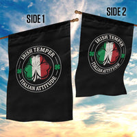 Funny Irish Temper Italian Attitude Garden Flag Irish Italian Pride Vintage Shamrock