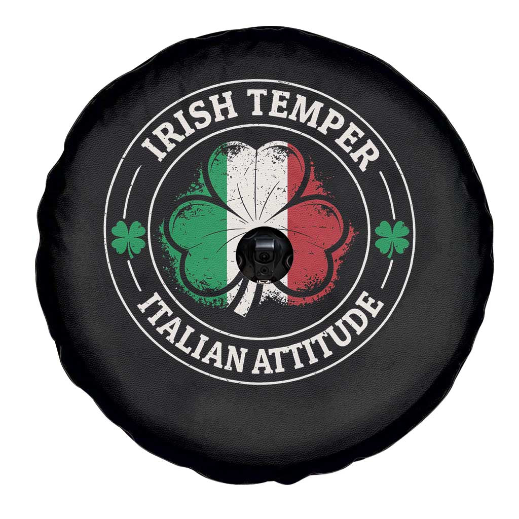 Funny Irish Temper Italian Attitude Spare Tire Cover Irish Italian Pride Vintage Shamrock