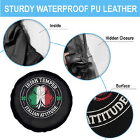 Funny Irish Temper Italian Attitude Spare Tire Cover Irish Italian Pride Vintage Shamrock