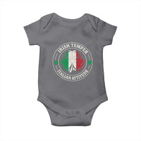 Funny Irish Temper Italian Attitude Baby Onesie Irish Italian Pride Vintage Shamrock