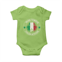 Funny Irish Temper Italian Attitude Baby Onesie Irish Italian Pride Vintage Shamrock
