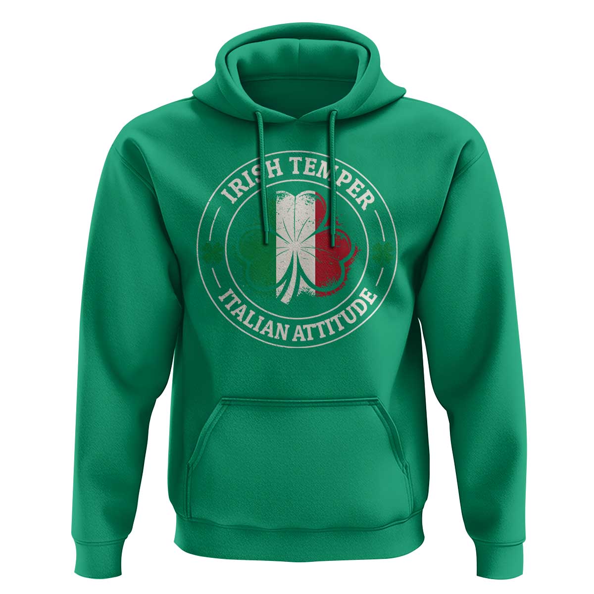 Funny Irish Temper Italian Attitude Hoodie Irish Italian Pride Vintage Shamrock