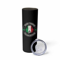 Funny Irish Temper Italian Attitude Skinny Tumbler Irish Italian Pride Vintage Shamrock