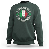 Funny Irish Temper Italian Attitude Sweatshirt Irish Italian Pride Vintage Shamrock