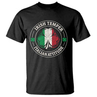 Funny Irish Temper Italian Attitude T Shirt Irish Italian Pride Vintage Shamrock