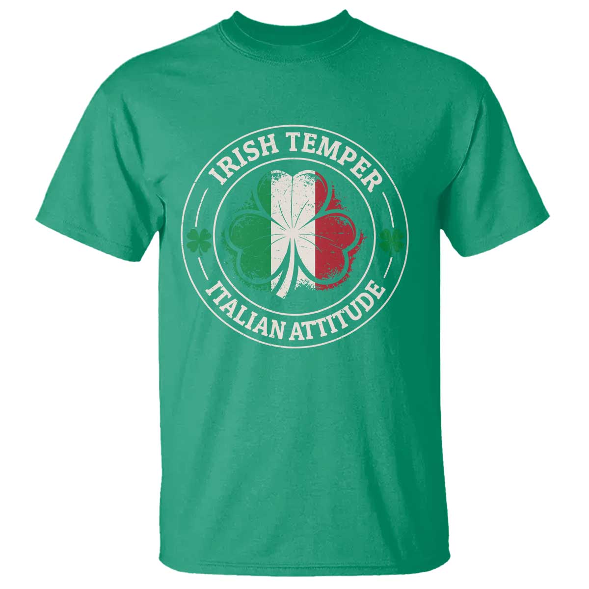 Funny Irish Temper Italian Attitude T Shirt Irish Italian Pride Vintage Shamrock