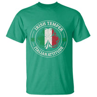 Funny Irish Temper Italian Attitude T Shirt Irish Italian Pride Vintage Shamrock
