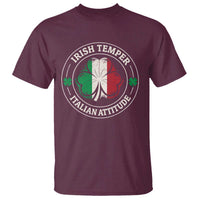 Funny Irish Temper Italian Attitude T Shirt Irish Italian Pride Vintage Shamrock