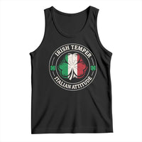 Funny Irish Temper Italian Attitude Tank Top Irish Italian Pride Vintage Shamrock