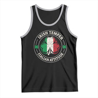 Funny Irish Temper Italian Attitude Tank Top Irish Italian Pride Vintage Shamrock