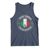 Funny Irish Temper Italian Attitude Tank Top Irish Italian Pride Vintage Shamrock