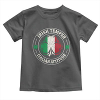 Funny Irish Temper Italian Attitude Toddler T Shirt Irish Italian Pride Vintage Shamrock