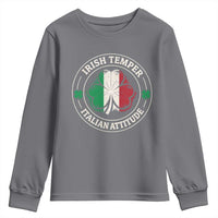 Funny Irish Temper Italian Attitude Youth Sweatshirt Irish Italian Pride Vintage Shamrock