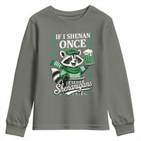 If I Shenan Once I Will Shenanigan Youth Sweatshirt St Patricks Day Raccoon